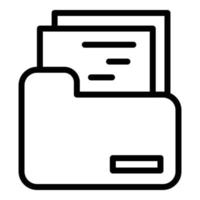 Support files icon, outline style vector