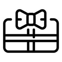 Voucher gift icon, outline style vector