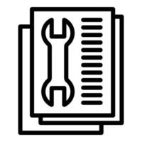 Technical support icon, outline style vector