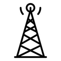 Signal tower icon, outline style vector