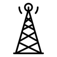 Signal tower icon, outline style vector