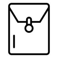 Customer letter icon, outline style vector