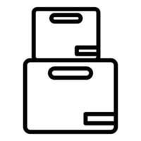 Letter boxes icon, outline style vector