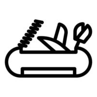Multitool folding icon, outline style vector