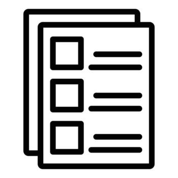 Digital documents icon, outline style vector