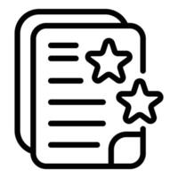 Favourite files icon, outline style vector