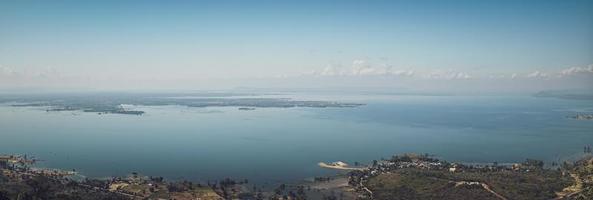 Hin Chang Si View Point  that can see the scenery of the Ubolratana Dam below  Sky, mountains and lakes. photo