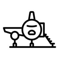 Boarding on plane icon, outline style vector