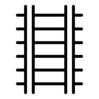 Train track icon, outline style vector