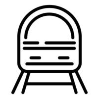 Bullet train icon, outline style vector