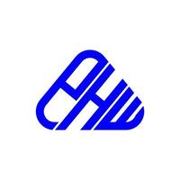 diseño creativo del logotipo de la letra phw con gráfico vectorial, logotipo simple y moderno de phw. vector