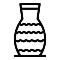 Jar amphora icon, outline style vector