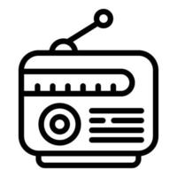 icono de promoción de radio, estilo de esquema vector