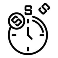 Timer price product icon, outline style vector