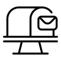 Advertising letter icon, outline style vector