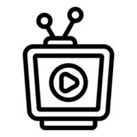 Tv advertising icon, outline style vector