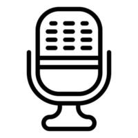 Record microphone ads icon, outline style vector