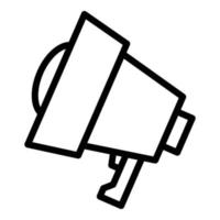 Megaphone target audience icon, outline style vector