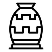 Ancient pottery icon, outline style vector