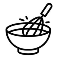 Whisk mix icon, outline style vector