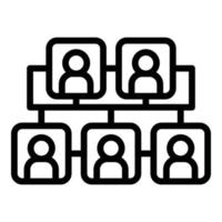 Clients segmentation icon, outline style vector