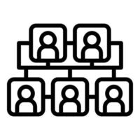 Clients segmentation icon, outline style vector