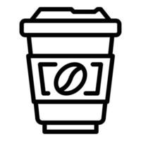 icono de café americano, estilo de esquema vector