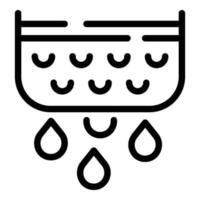 gotas de icono de producto lácteo, estilo de esquema vector