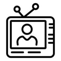 Tv speaker project icon, outline style vector