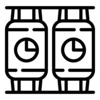 Pasteurization tank icon, outline style vector