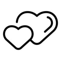 Self-esteem love heart icon, outline style vector