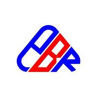 diseño creativo del logotipo de la letra pbr con gráfico vectorial, logotipo simple y moderno de pbr. vector