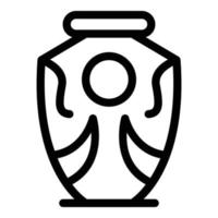 History amphora icon, outline style vector