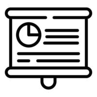 Project report icon, outline style vector