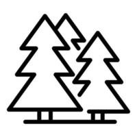 Trees paper material icon, outline style vector