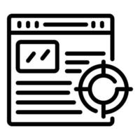 Target online project icon, outline style vector