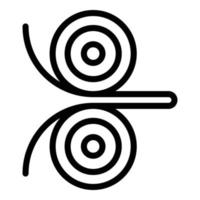 Pulp and paper process icon, outline style vector