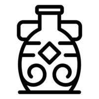 Pitcher amphora icon, outline style vector