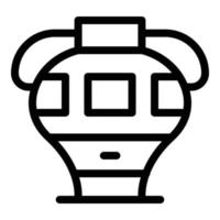 Oriental amphora icon, outline style vector