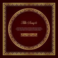 Luxury golden square and round frame set vector
