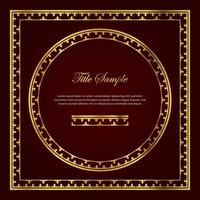 Luxury golden square and round frame set vector