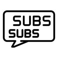 Subscribe message icon, outline style vector