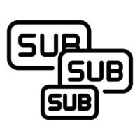 Subscribe button icon, outline style vector