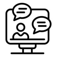 Social project meeting icon, outline style vector