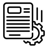 Project operational icon, outline style vector