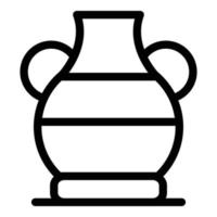 Sculpture amphora icon, outline style vector