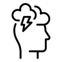 Brainstorming icon, outline style vector