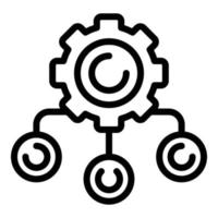 Project working system icon, outline style vector