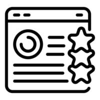 Webpage review icon, outline style vector
