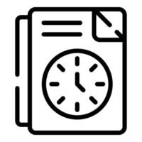Social project time icon, outline style vector